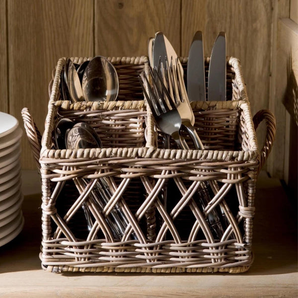 Rivièra Maison Rustic Rattan Couvert Besteckbehälter