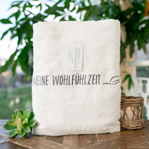 RoWi-Bade/Saunahandtuch "Meine Wohlfühlzeit"