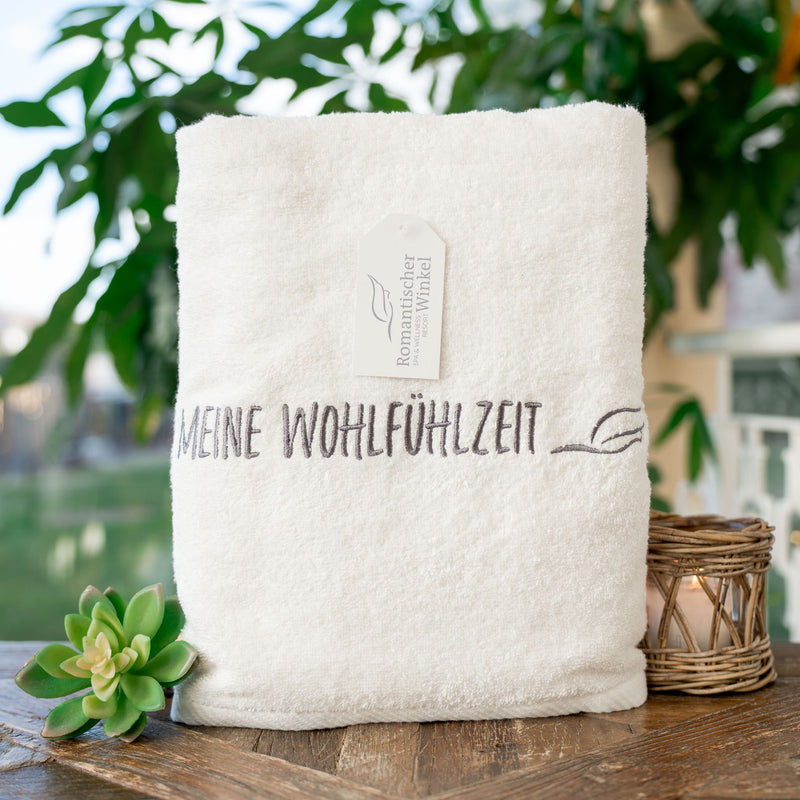 RoWi-Bade/Saunahandtuch "Meine Wohlfühlzeit"